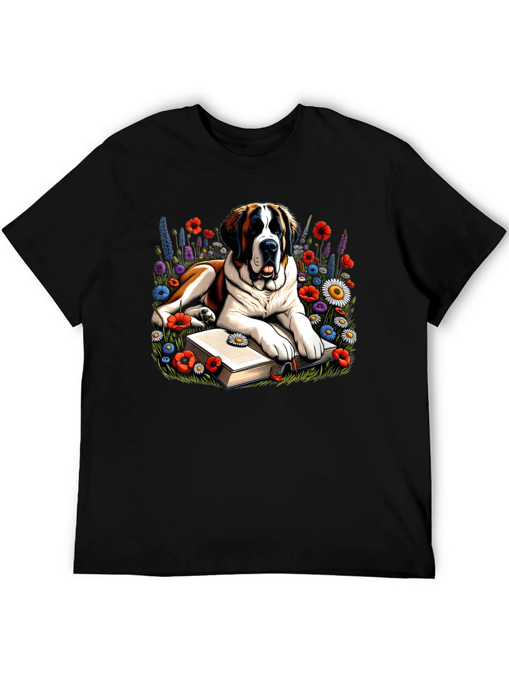 Dog with Book T-Shirt