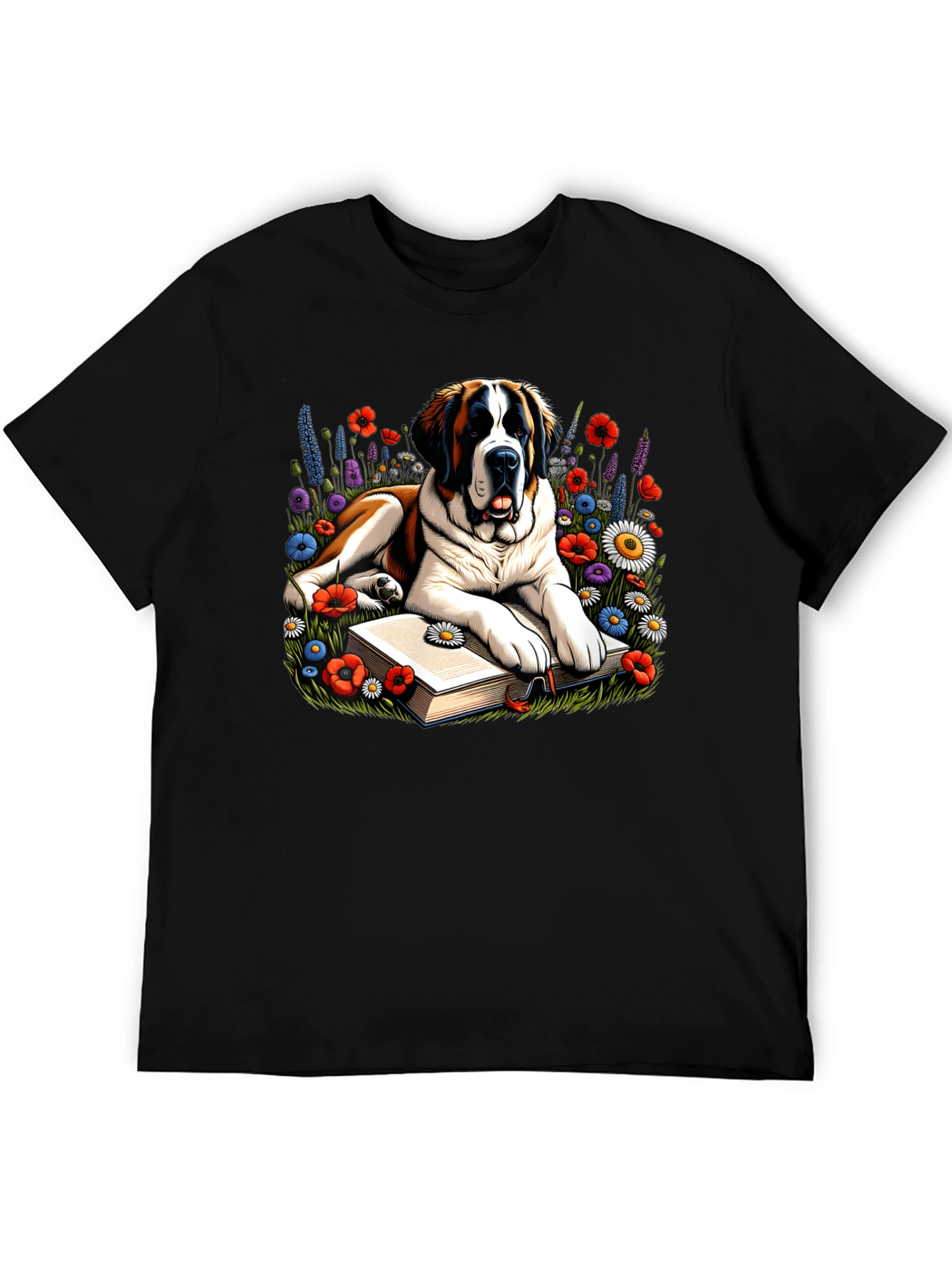 Dog with Book T-Shirt