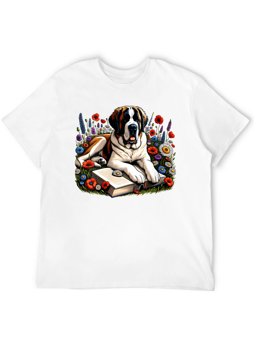 Dog with Book T-Shirt