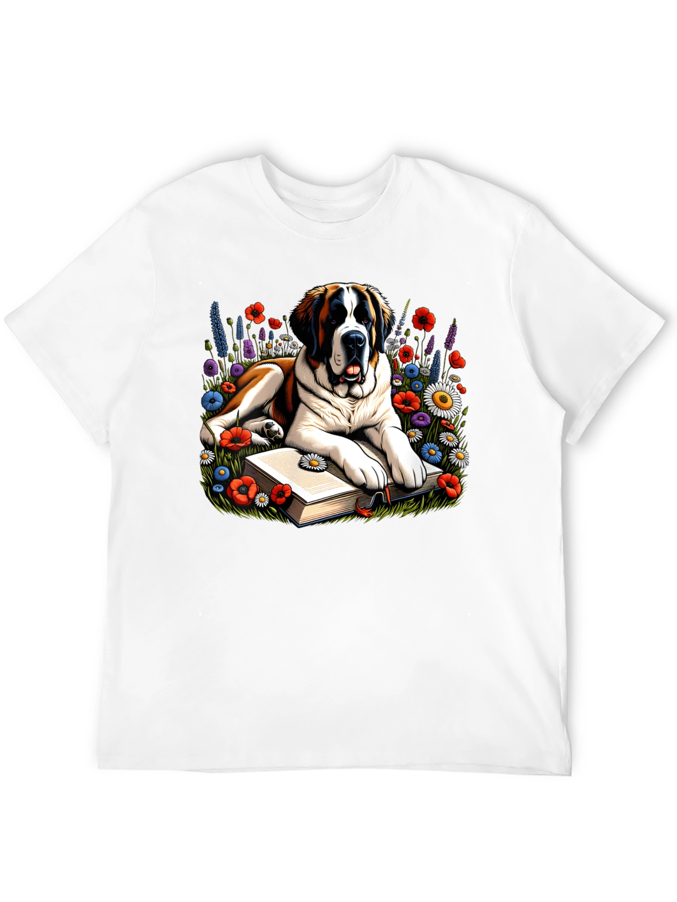 Dog with Book T-Shirt