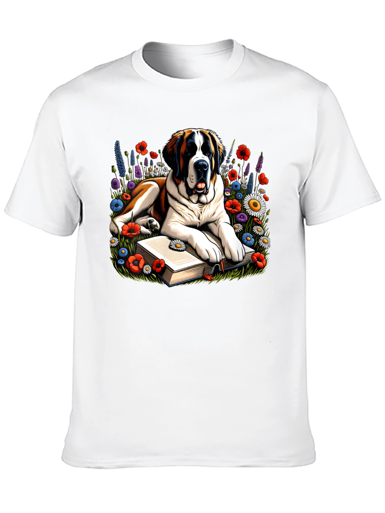 Dog with Book T-Shirt