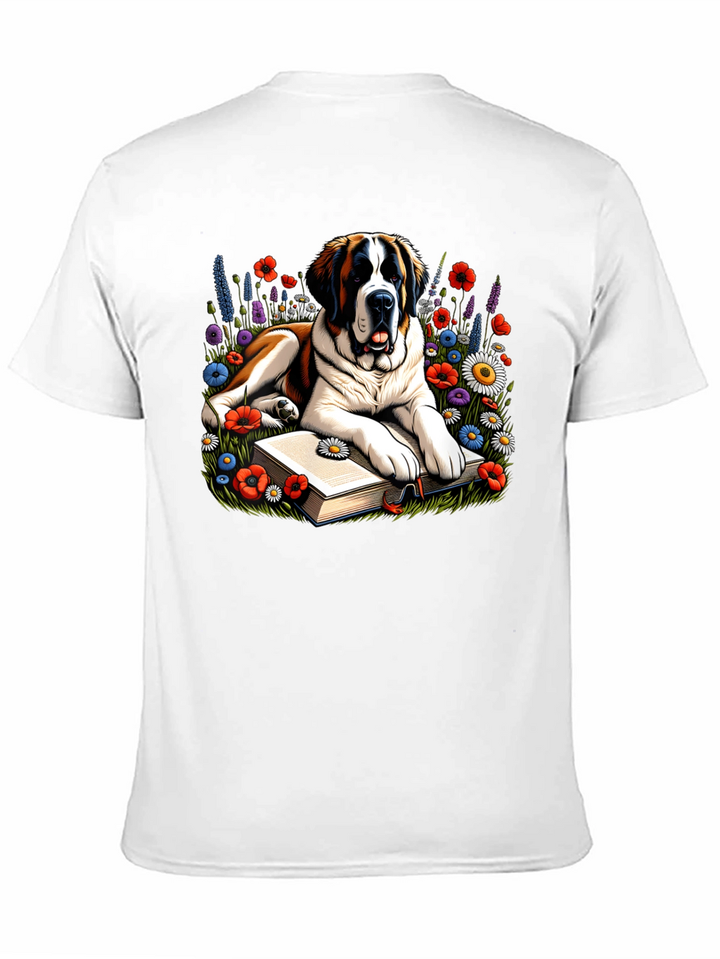 Dog with Book T-Shirt