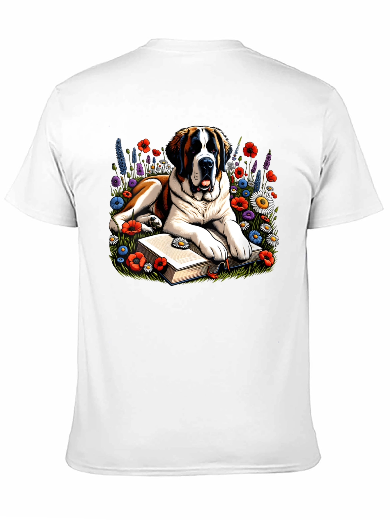Dog with Book T-Shirt