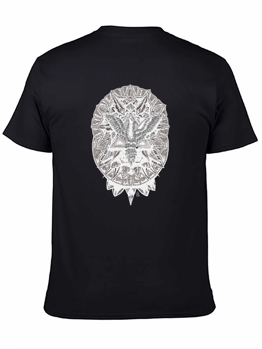 Abstract Eagle Graphic Black T-Shirt