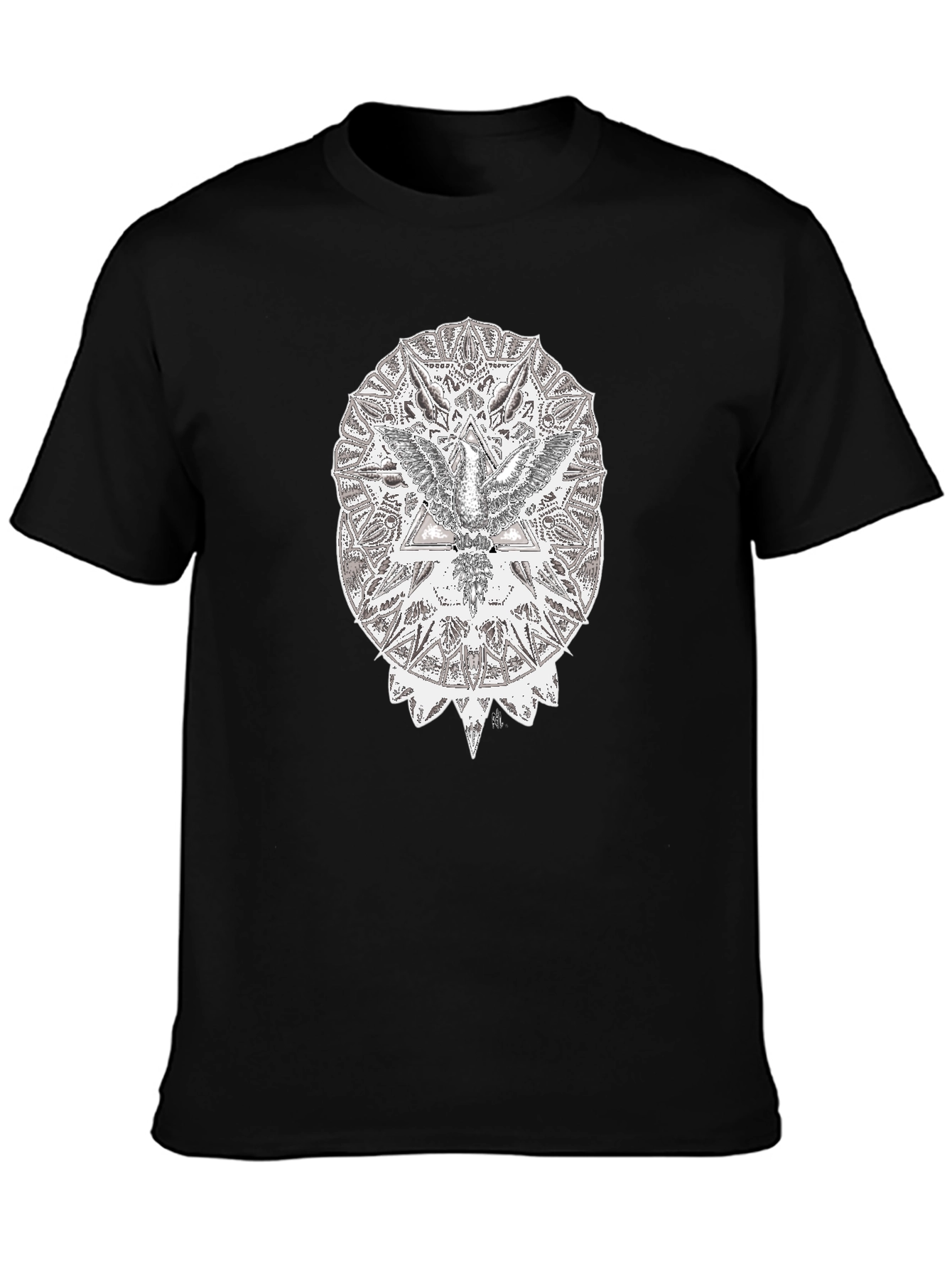 Abstract Eagle Graphic Black T-Shirt