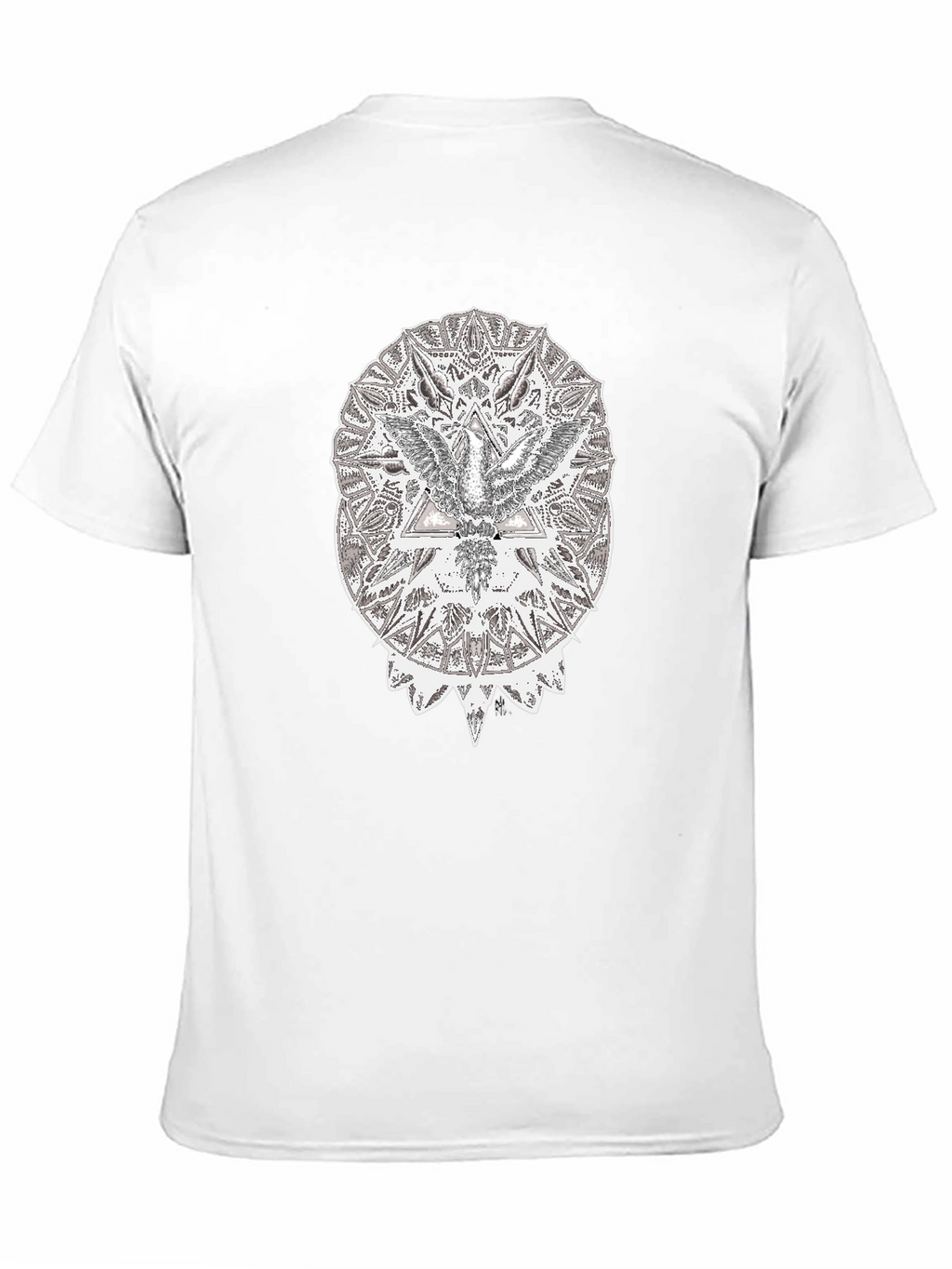 Abstract Eagle Graphic Black T-Shirt