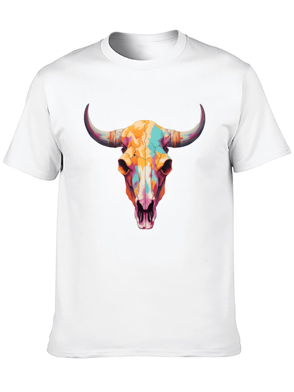 Bull Skull Graphic Tee - Western Style