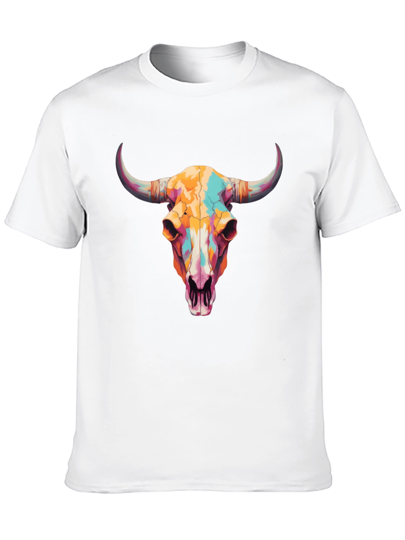 Bull Skull Graphic Tee - Western Style