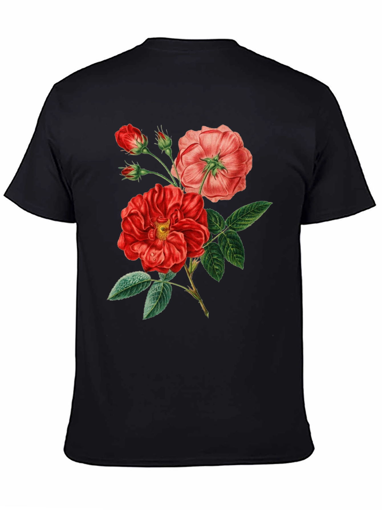Floral Graphic Tee - Vintage Rose Print