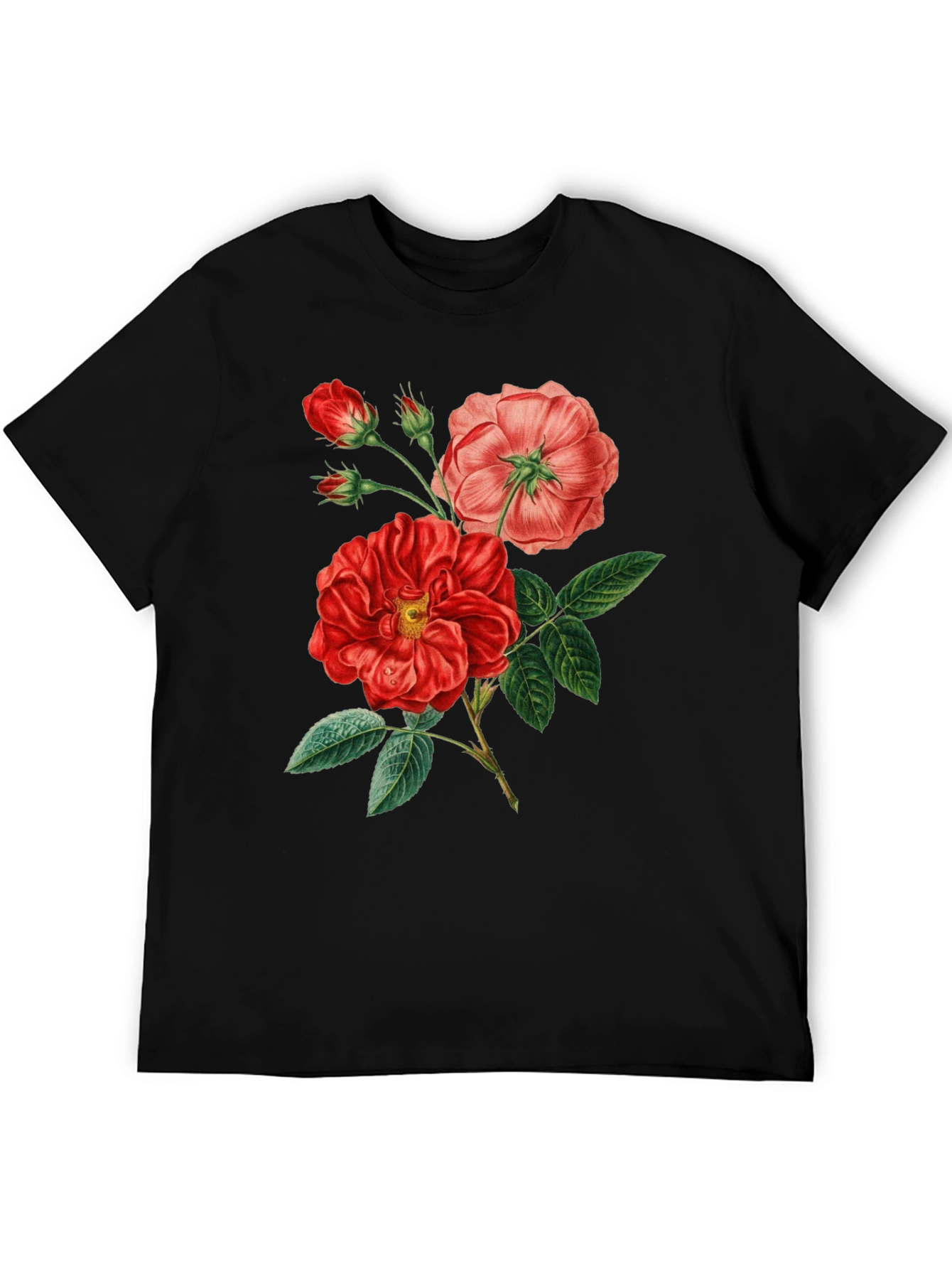 Floral Graphic Tee - Vintage Rose Print