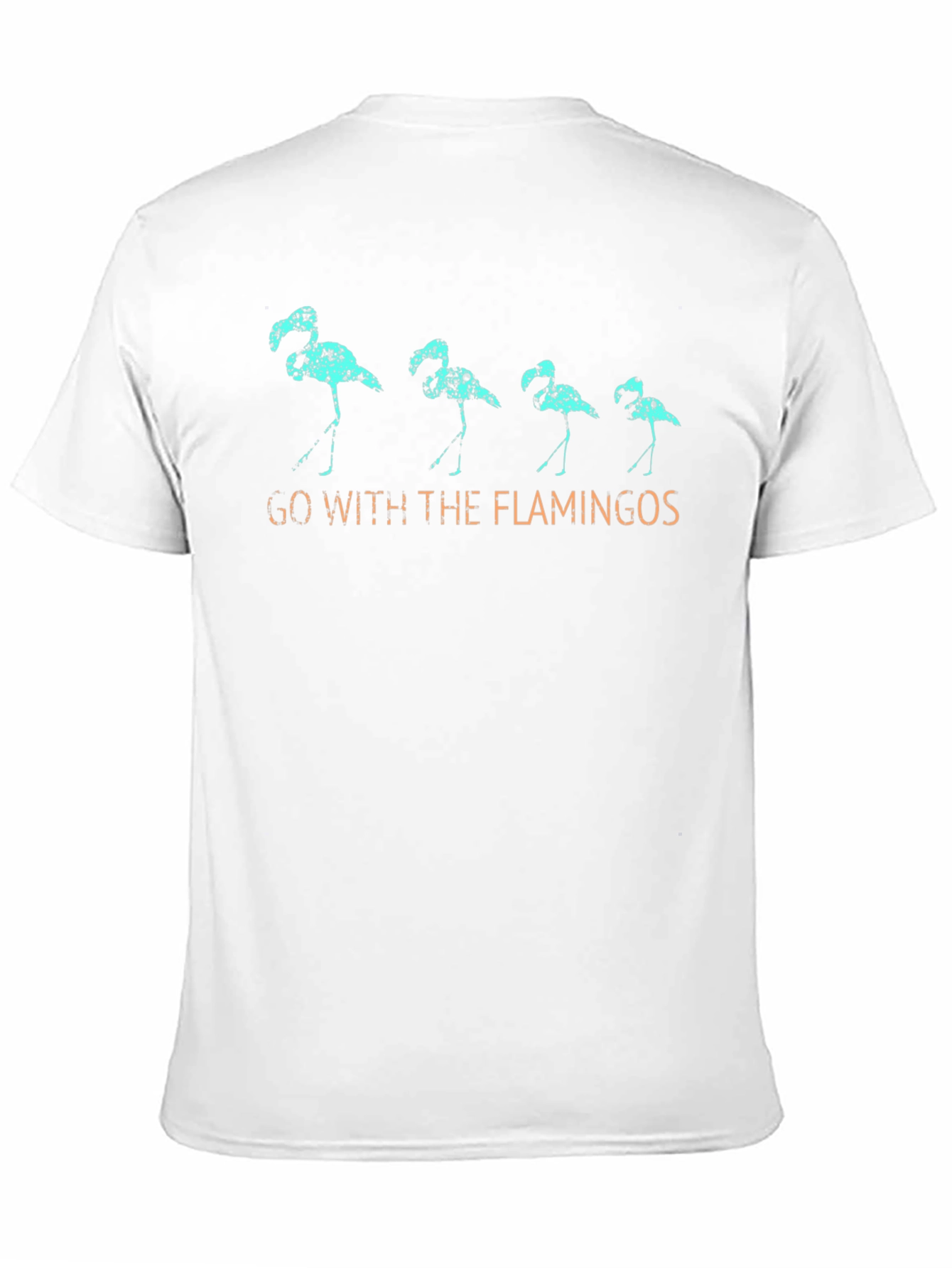 Go With The Flamingos T-Shirt - Black Cotton Tee