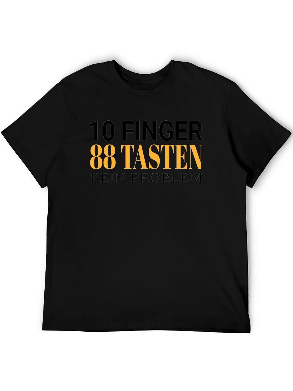 10 Fingers 88 Keys T-Shirt - Black Graphic Tee