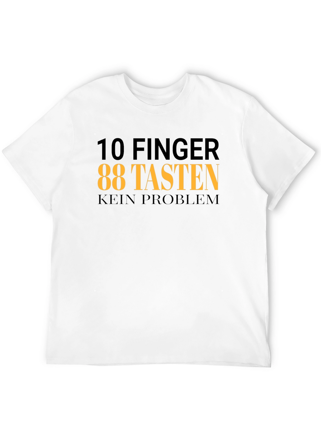 10 Fingers 88 Keys T-Shirt - Black Graphic Tee