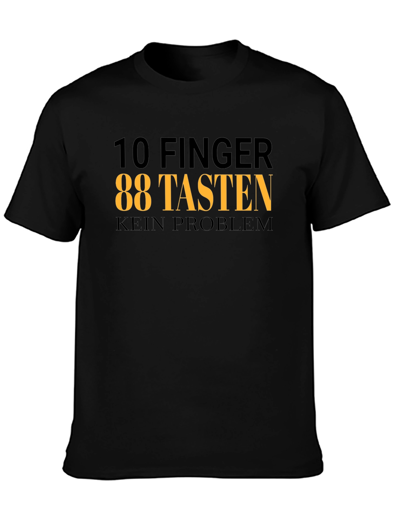 10 Fingers 88 Keys T-Shirt - Black Graphic Tee