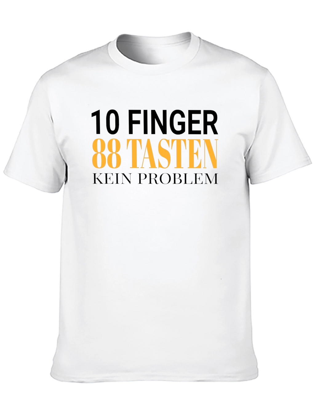 10 Fingers 88 Keys T-Shirt - Black Graphic Tee