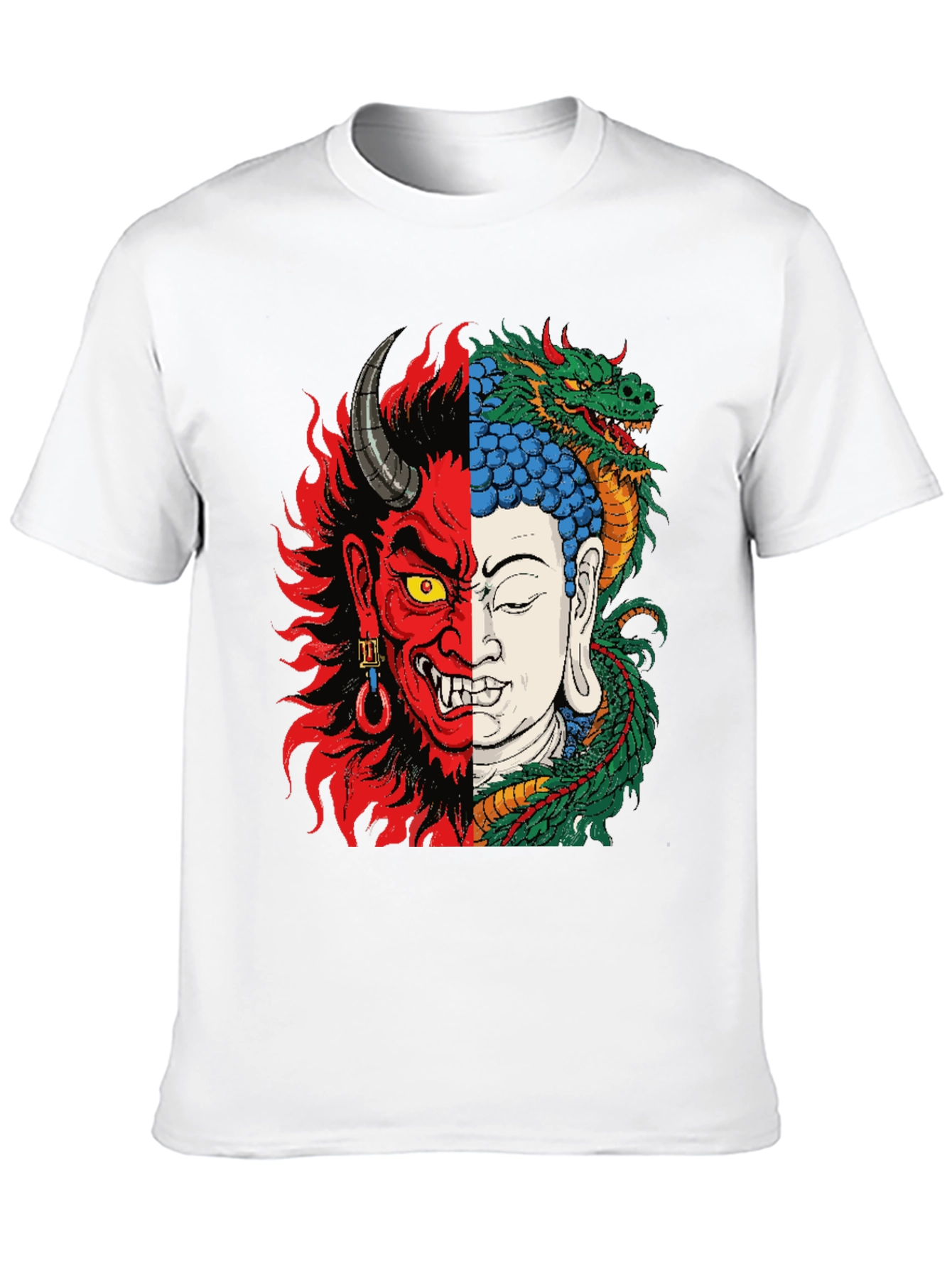 Devil and Buddha Graphic T-Shirt