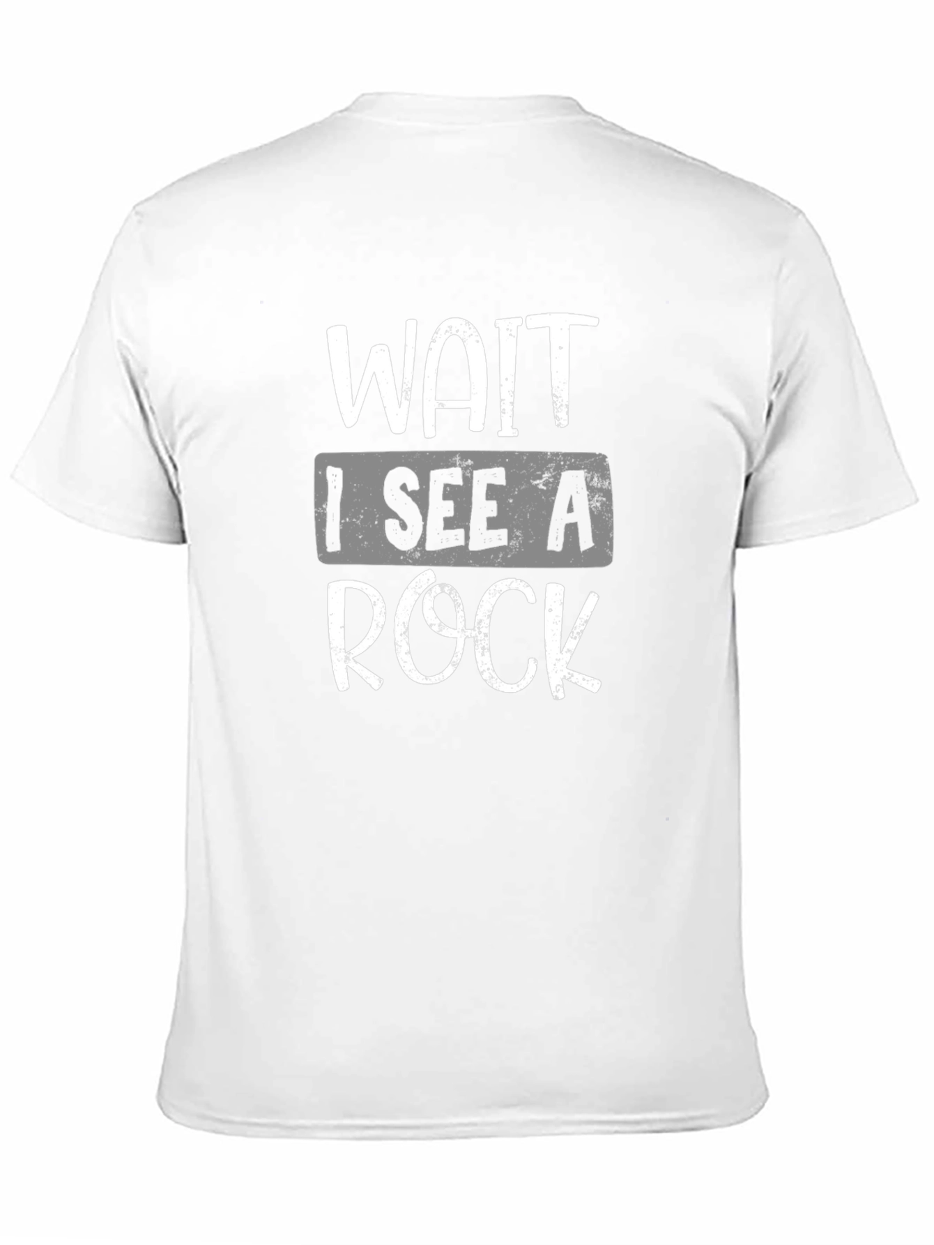 Wait I See a Rock Black Graphic Tee Shirt