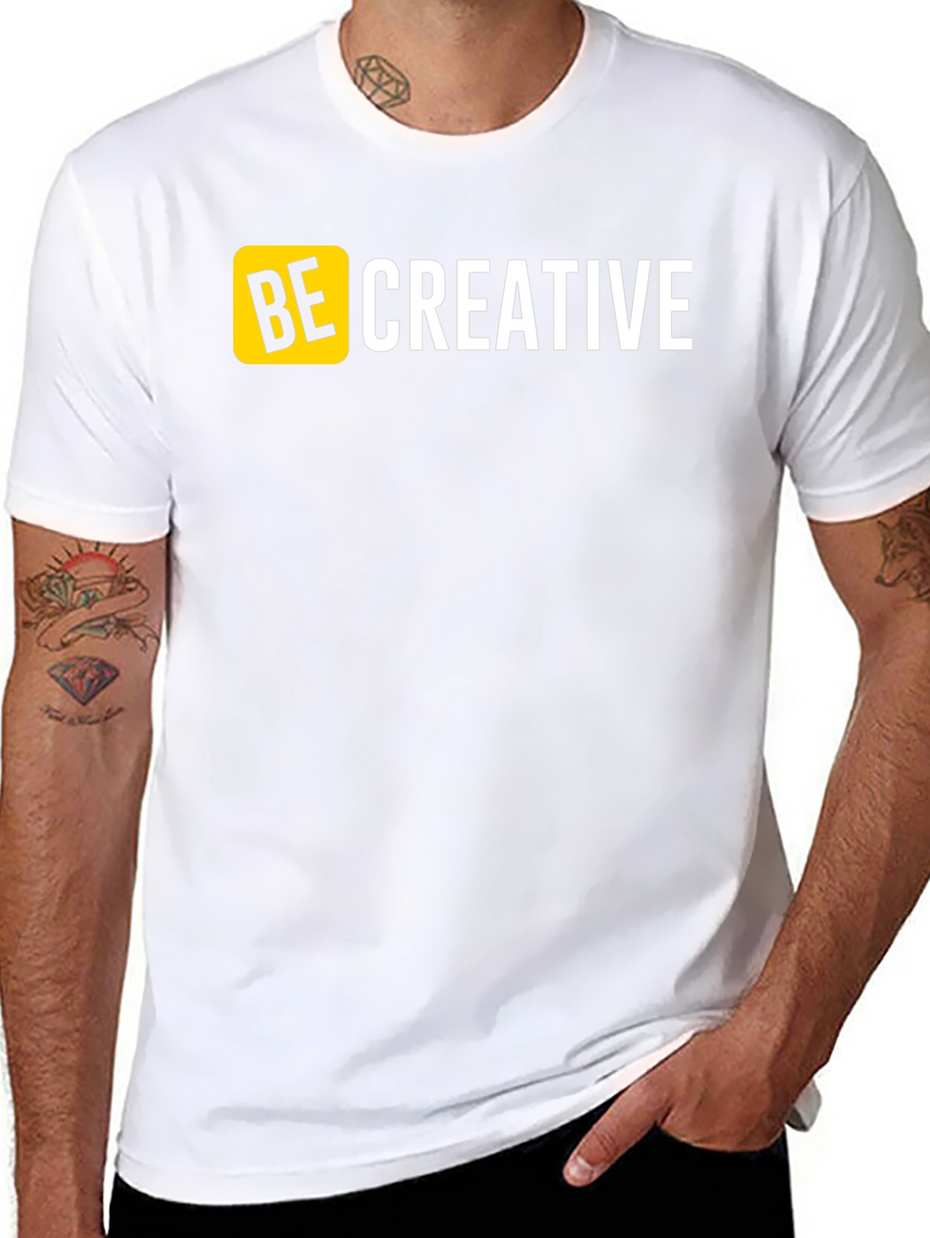 Be Creative Black T-Shirt - Bold Design