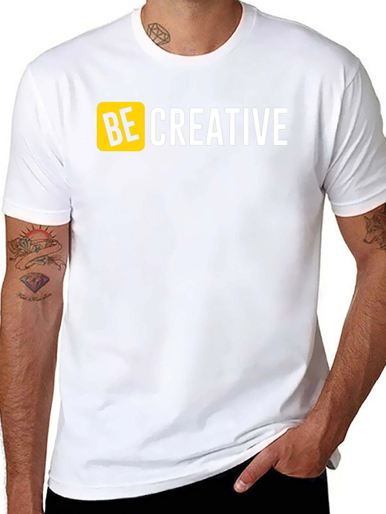 Be Creative Black T-Shirt - Bold Design