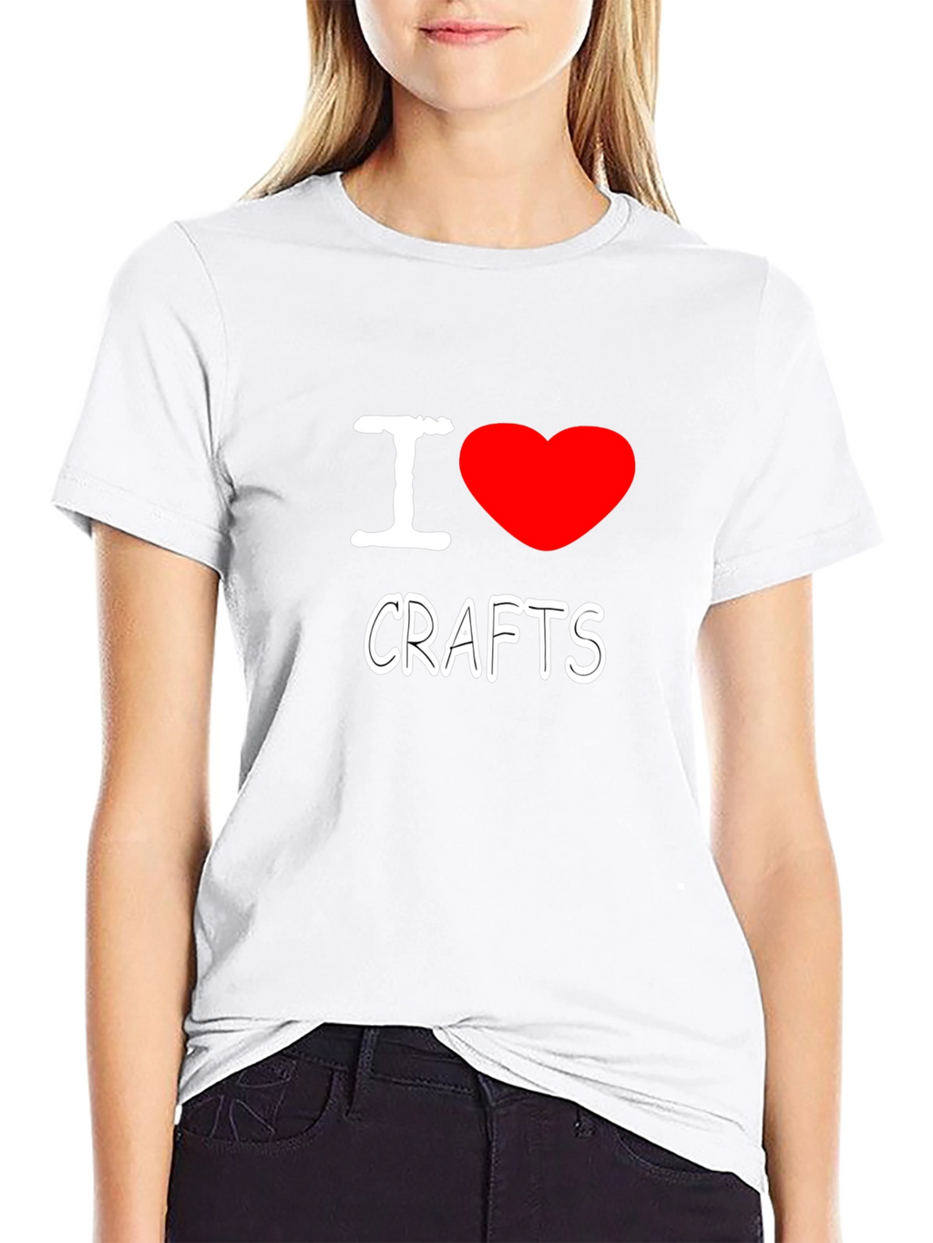 I Heart Crafts Black T-Shirt - Creative Hobby Apparel