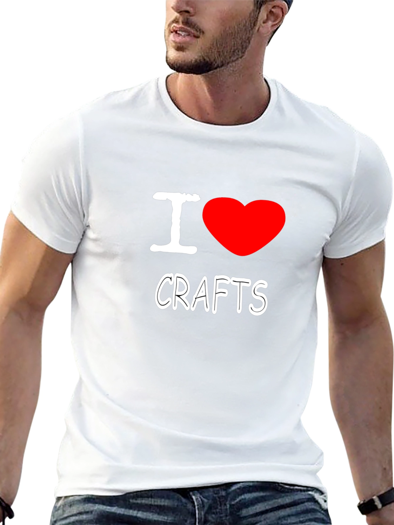 I Heart Crafts Black T-Shirt - Creative Hobby Apparel