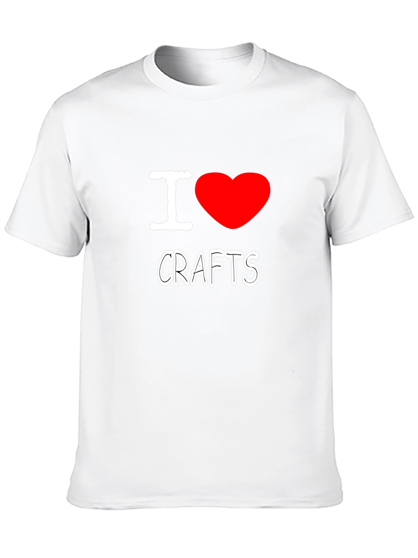 I Heart Crafts Black T-Shirt - Creative Hobby Apparel