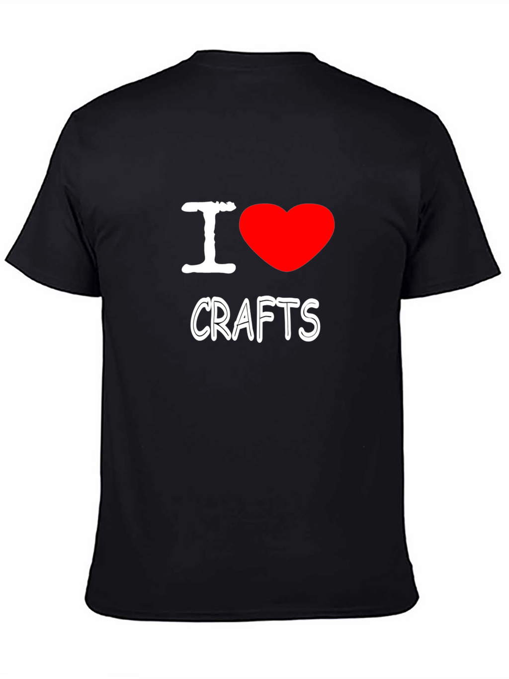 I Heart Crafts Black T-Shirt - Creative Hobby Apparel