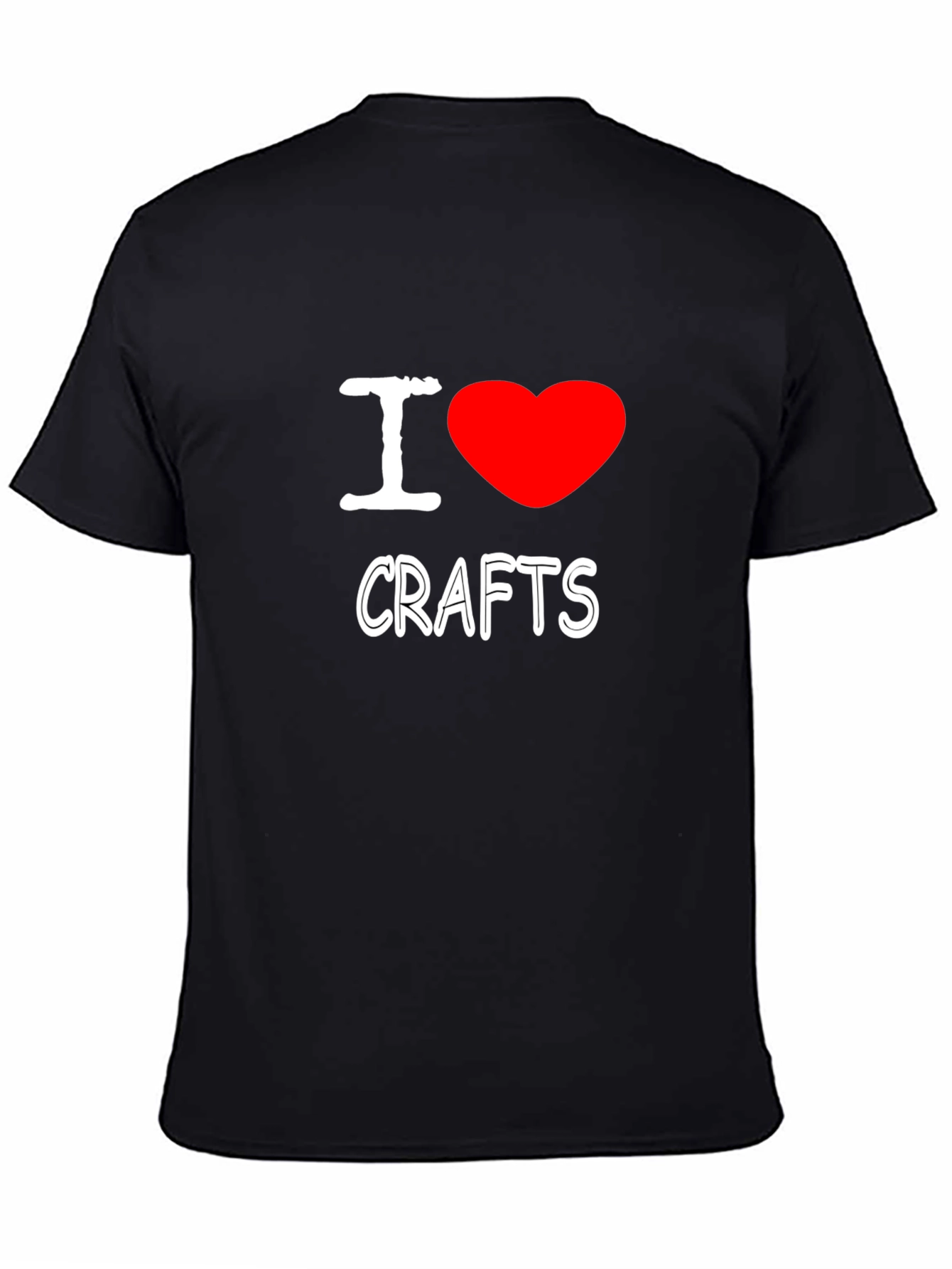 I Heart Crafts Black T-Shirt - Creative Hobby Apparel