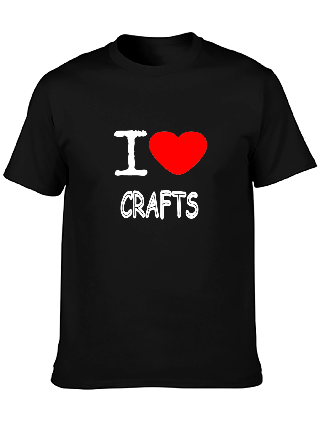 I Heart Crafts Black T-Shirt - Creative Hobby Apparel