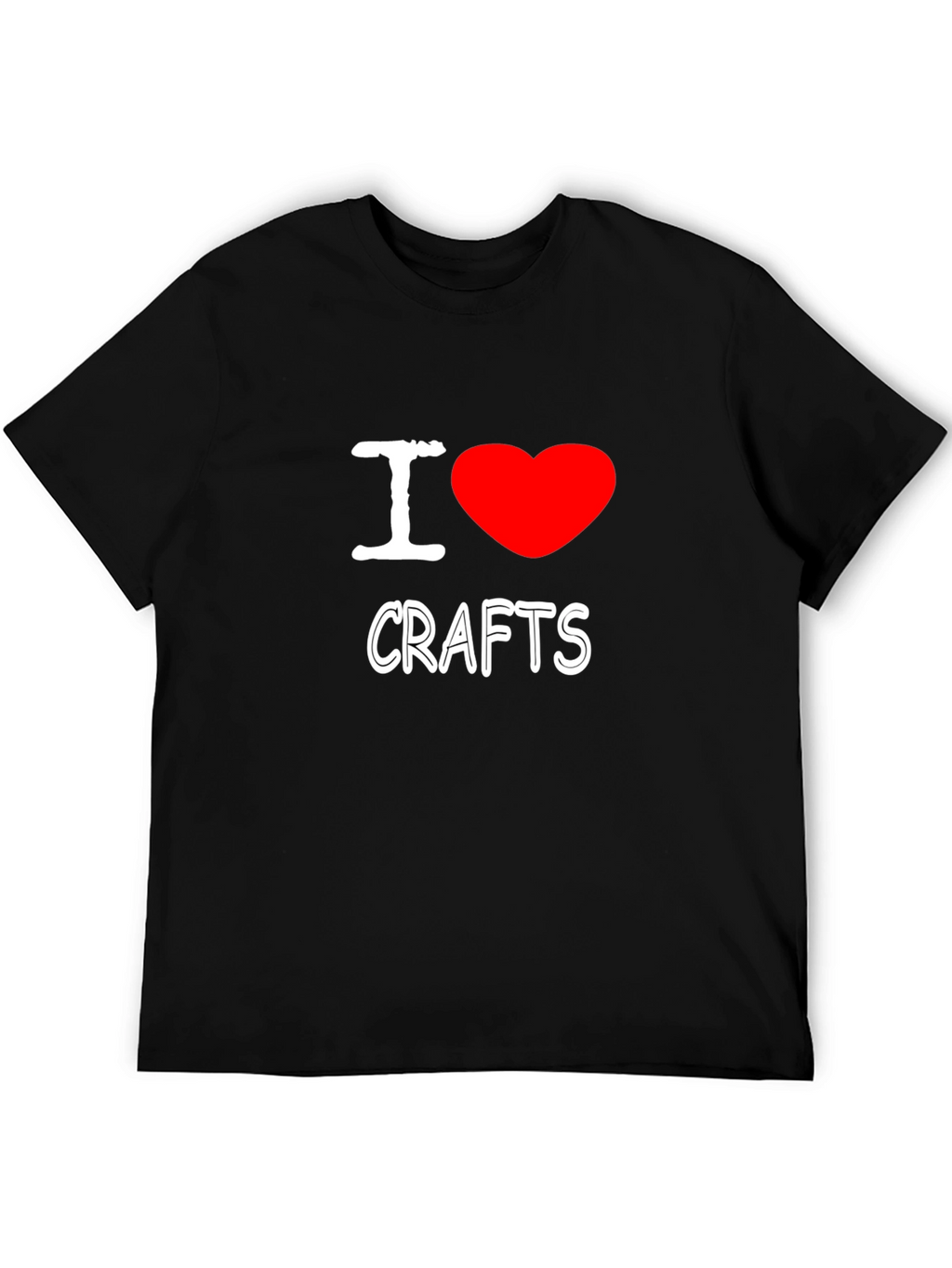 I Heart Crafts Black T-Shirt - Creative Hobby Apparel