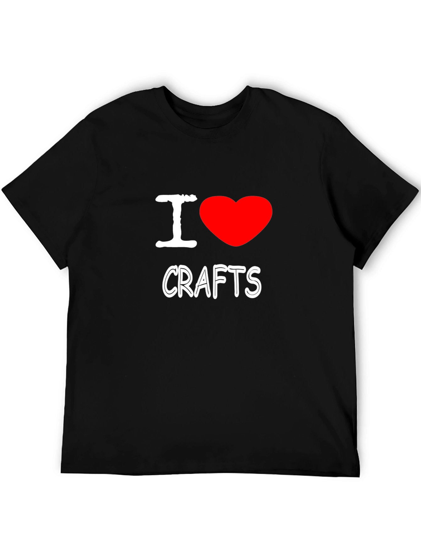 I Heart Crafts Black T-Shirt - Creative Hobby Apparel