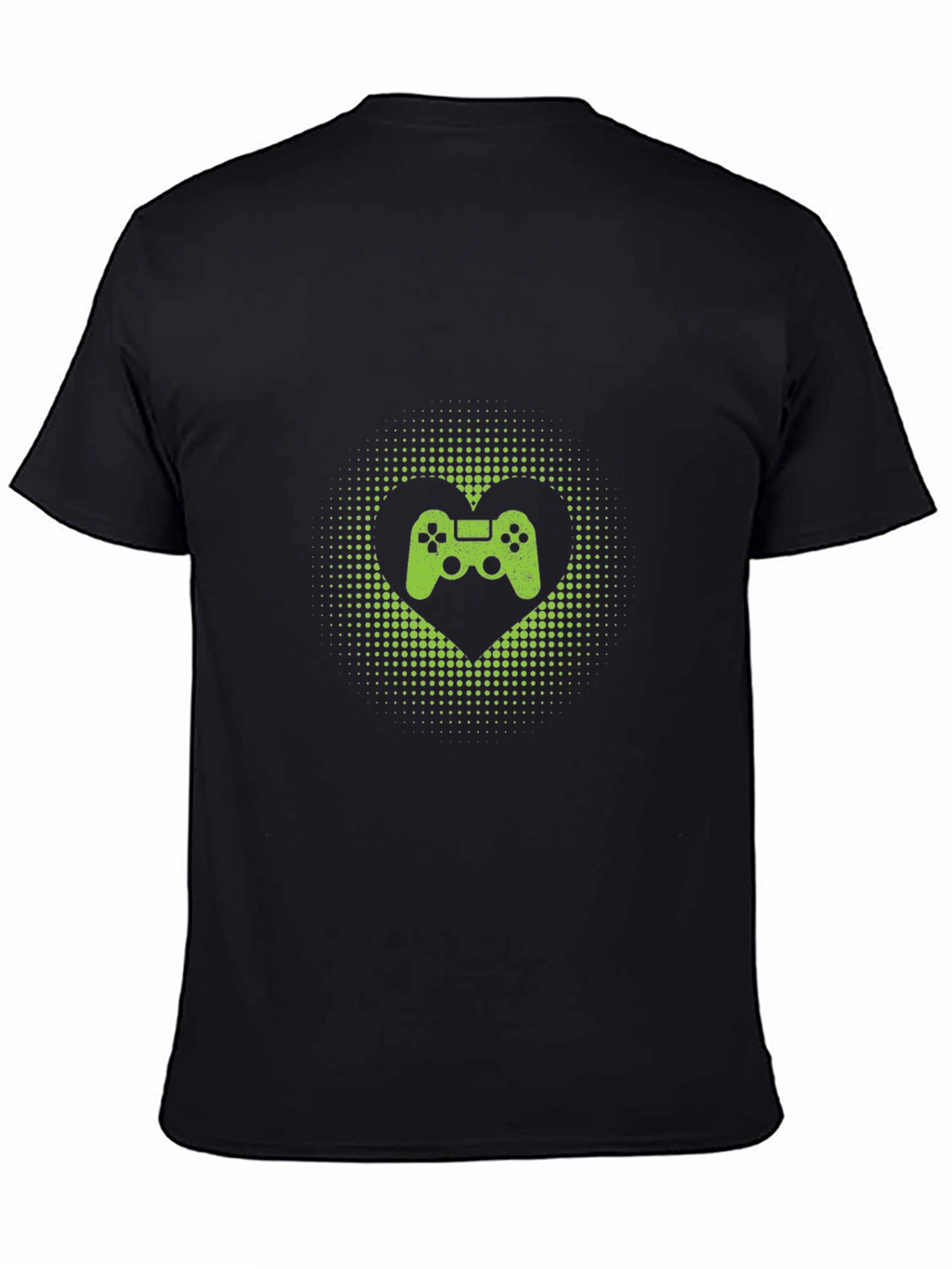 Gamer Heart T-Shirt - Black Cotton Graphic Tee