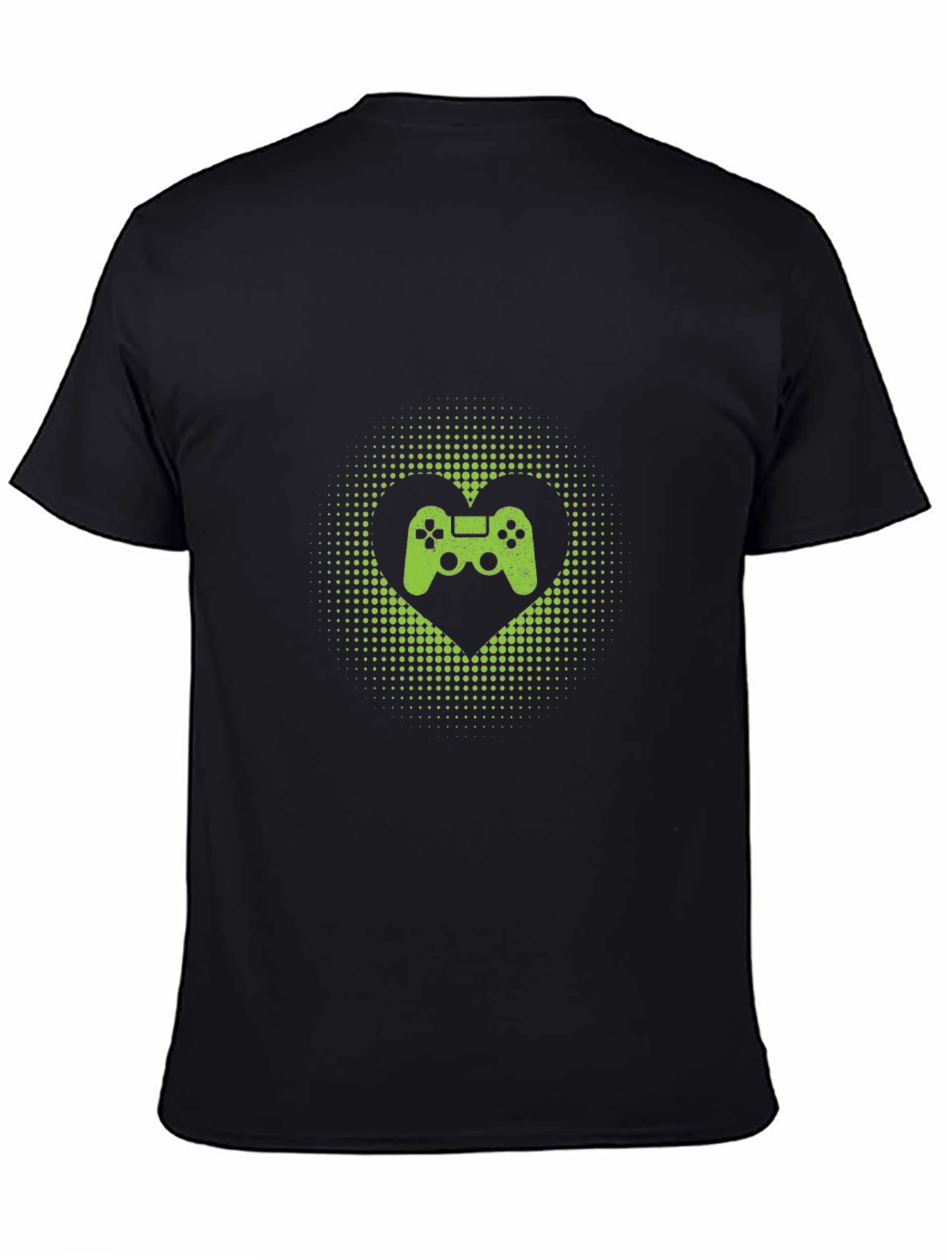 Gamer Heart T-Shirt - Black Cotton Graphic Tee