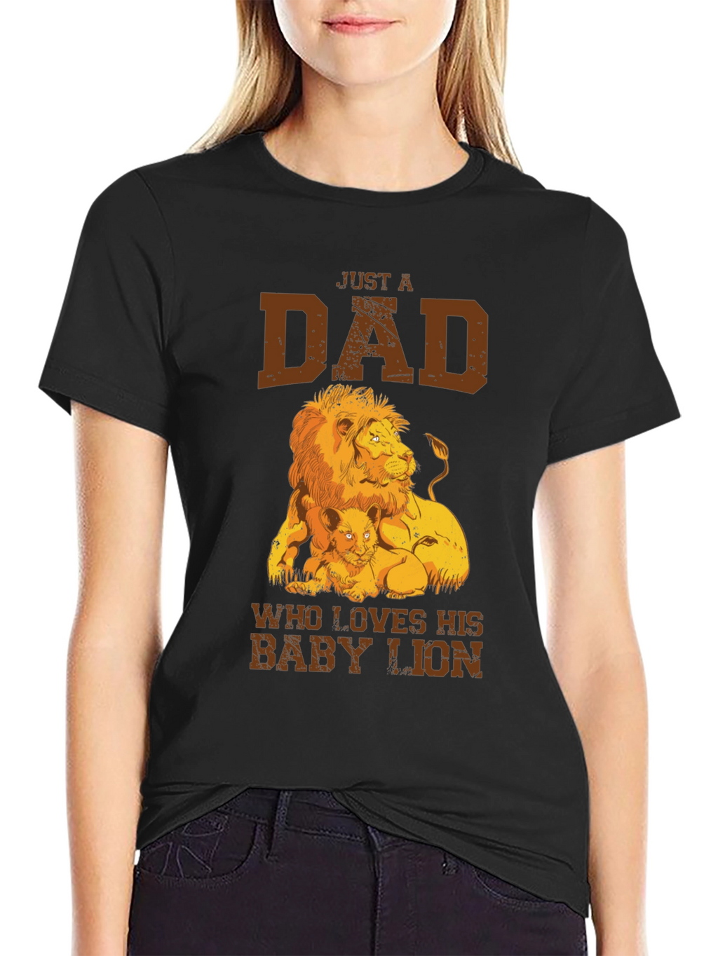 Just a Dad Who Loves His Baby Lion T-Shirt