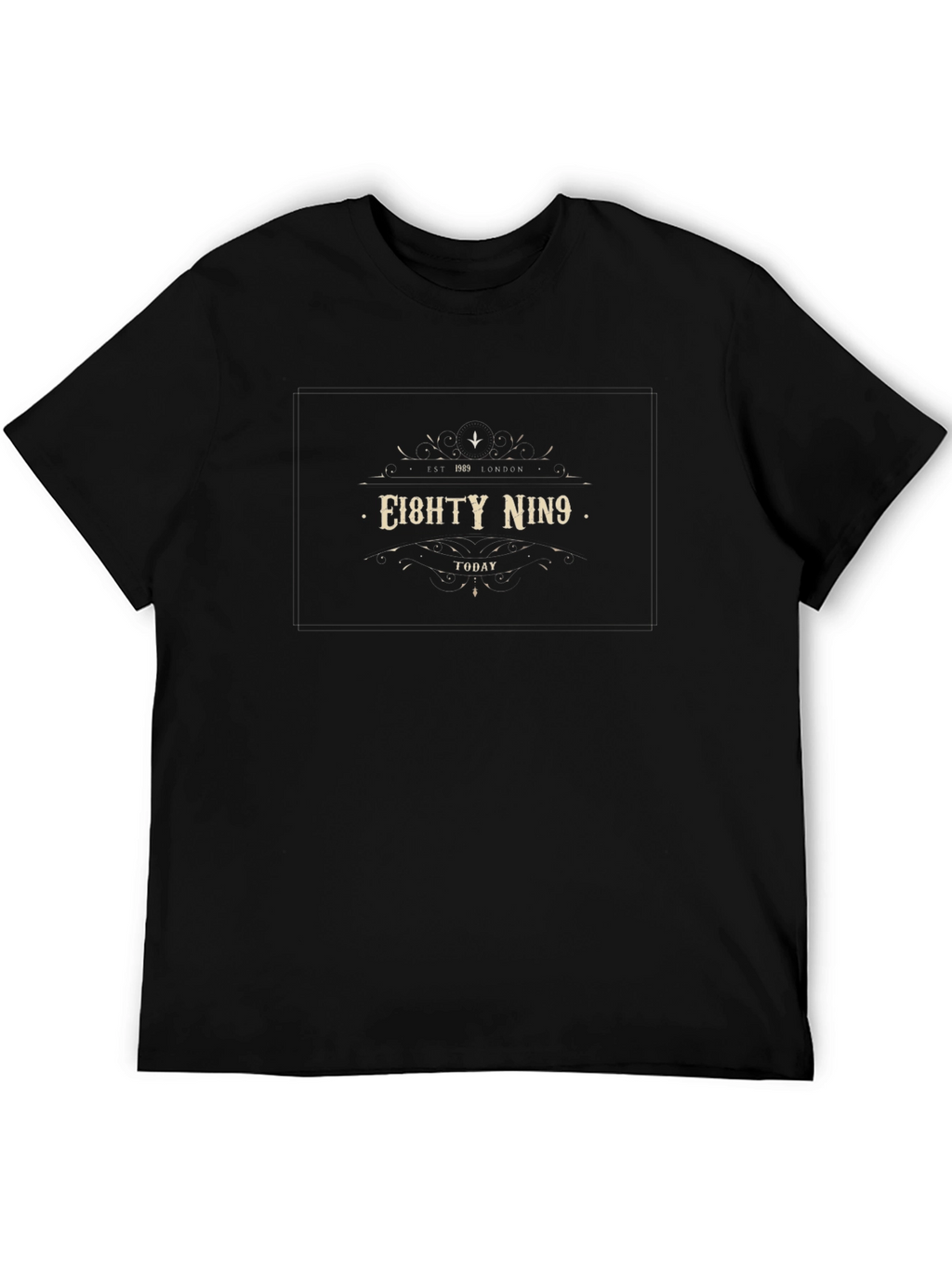 EIGHTY NIN9 Black Graphic Tee