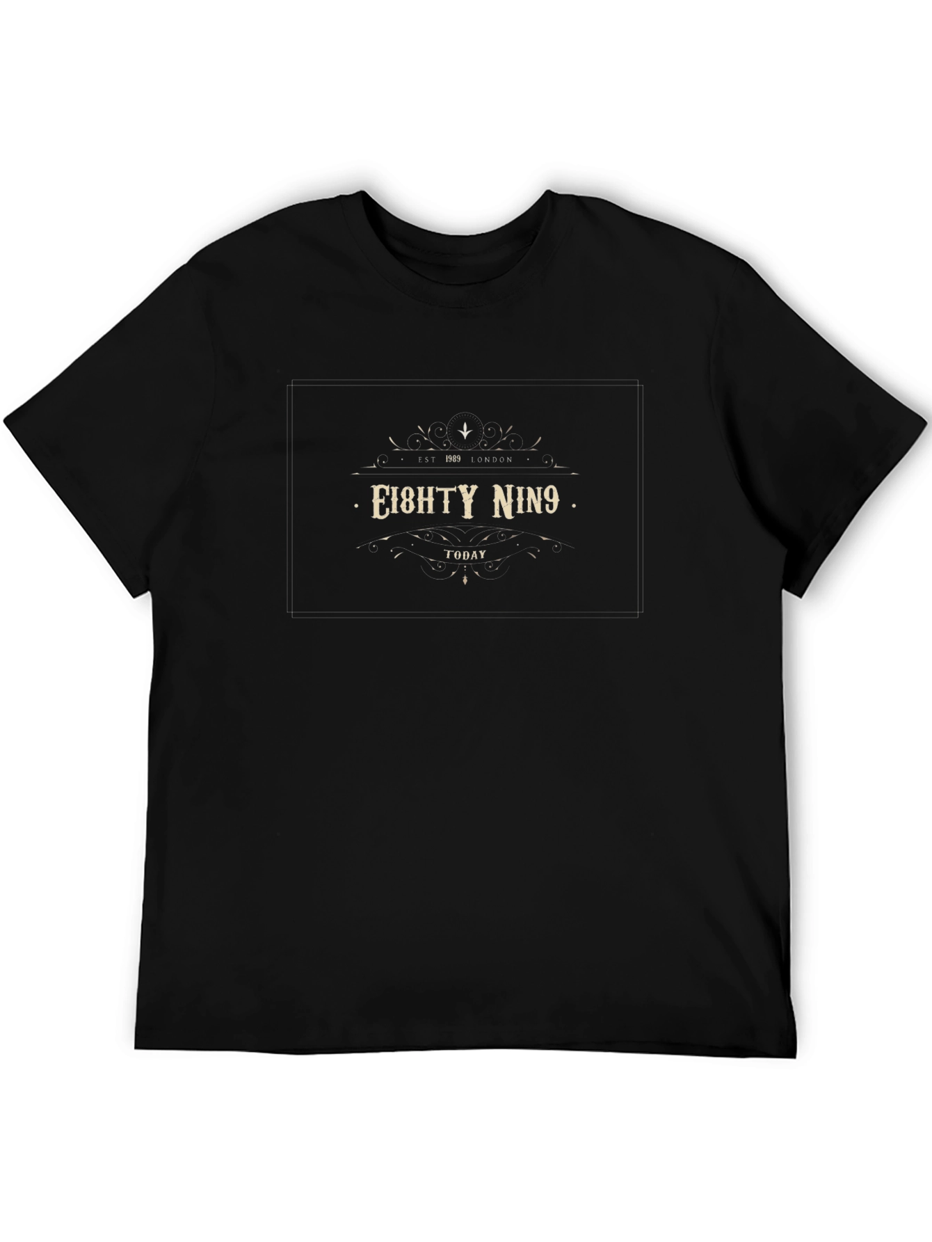 EIGHTY NIN9 Black Graphic Tee