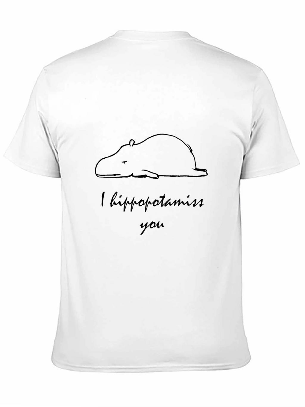I Hippopotamiss You T-Shirt - Black