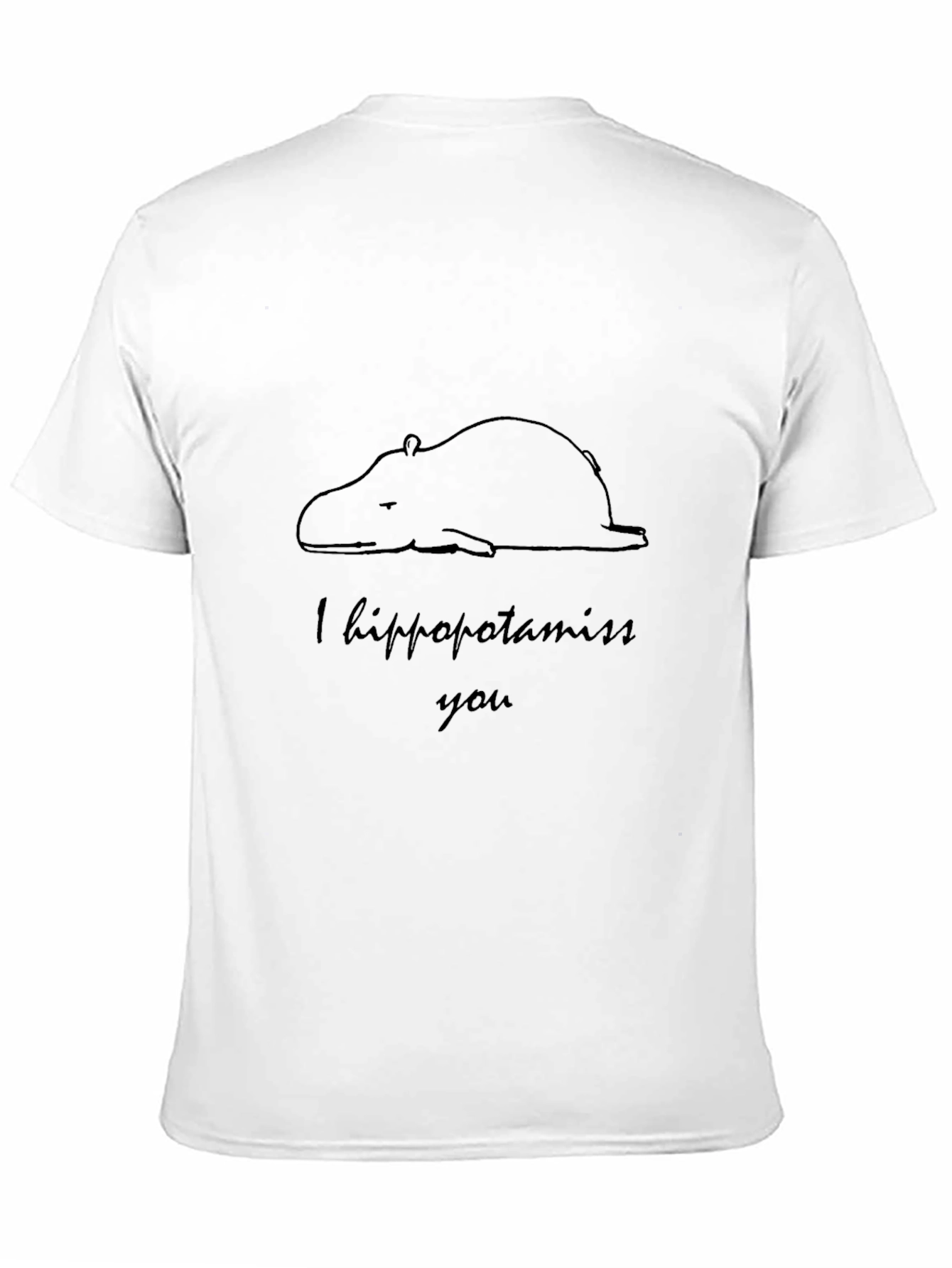 I Hippopotamiss You T-Shirt - Black