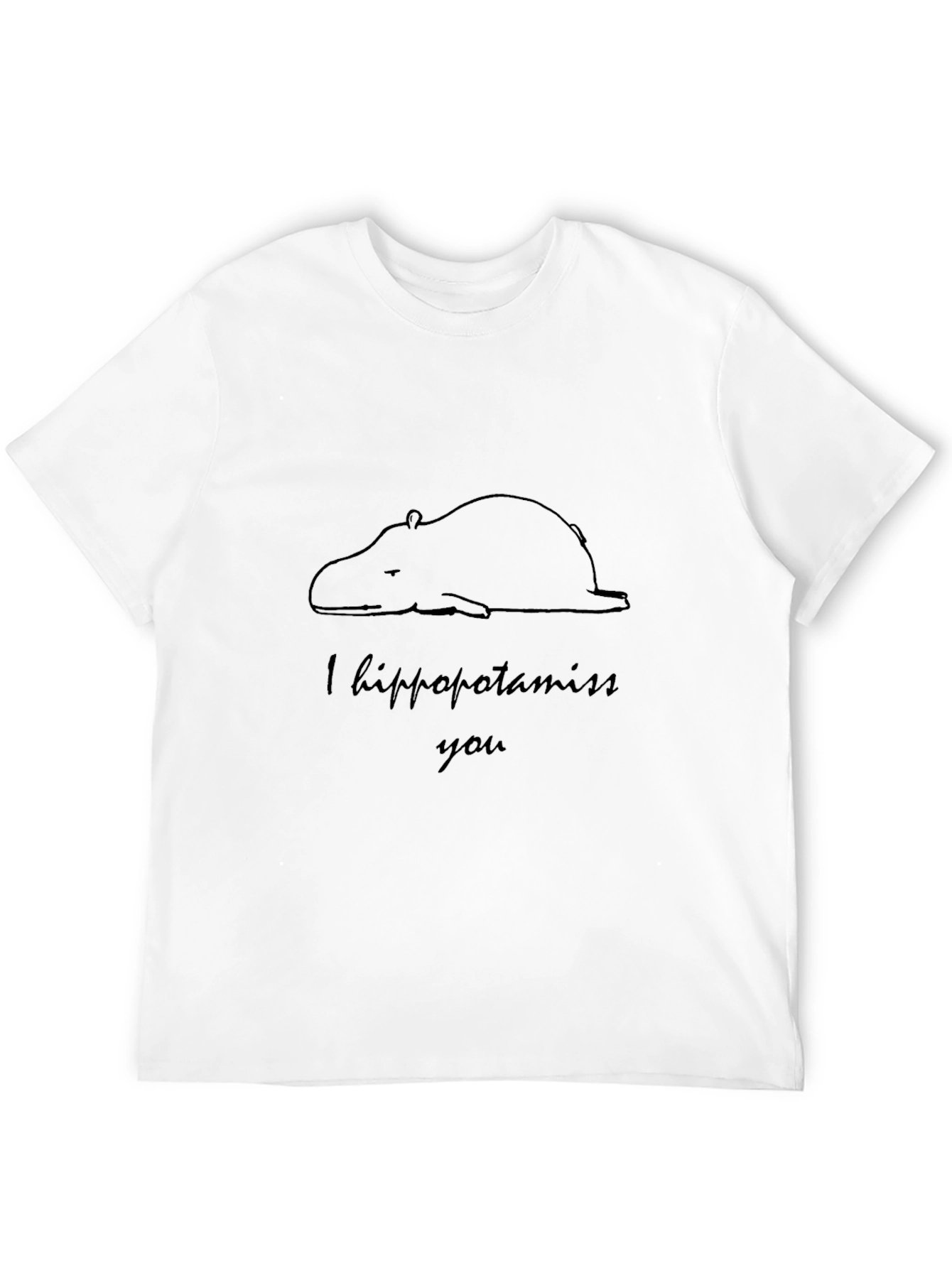 I Hippopotamiss You T-Shirt - Black