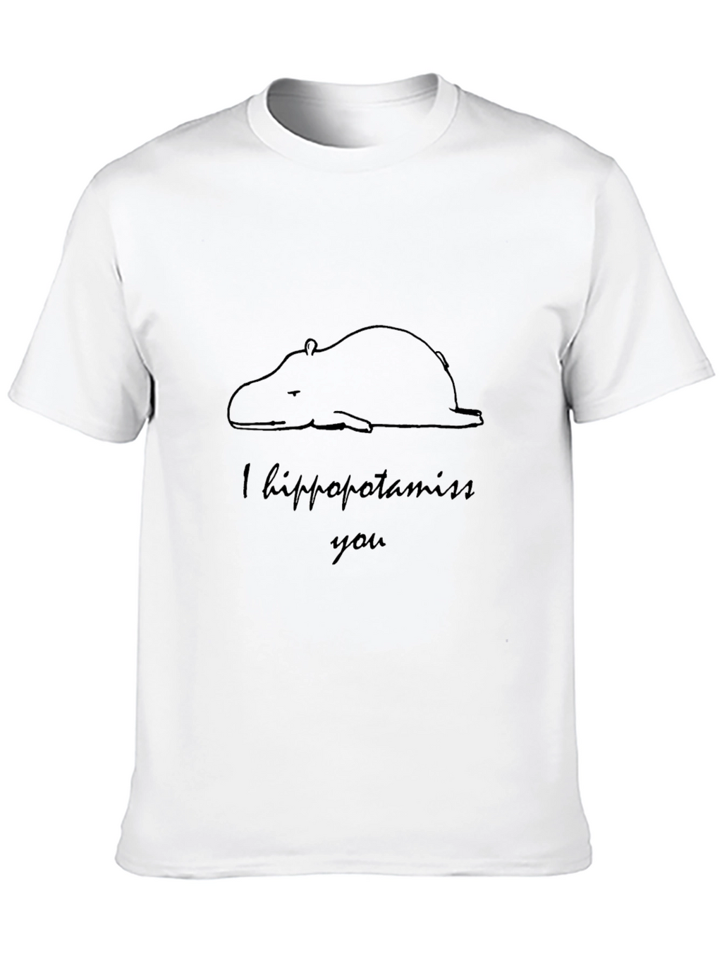I Hippopotamiss You T-Shirt - Black