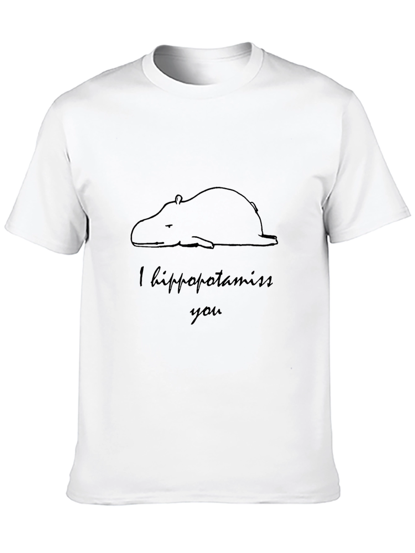 I Hippopotamiss You T-Shirt - Black