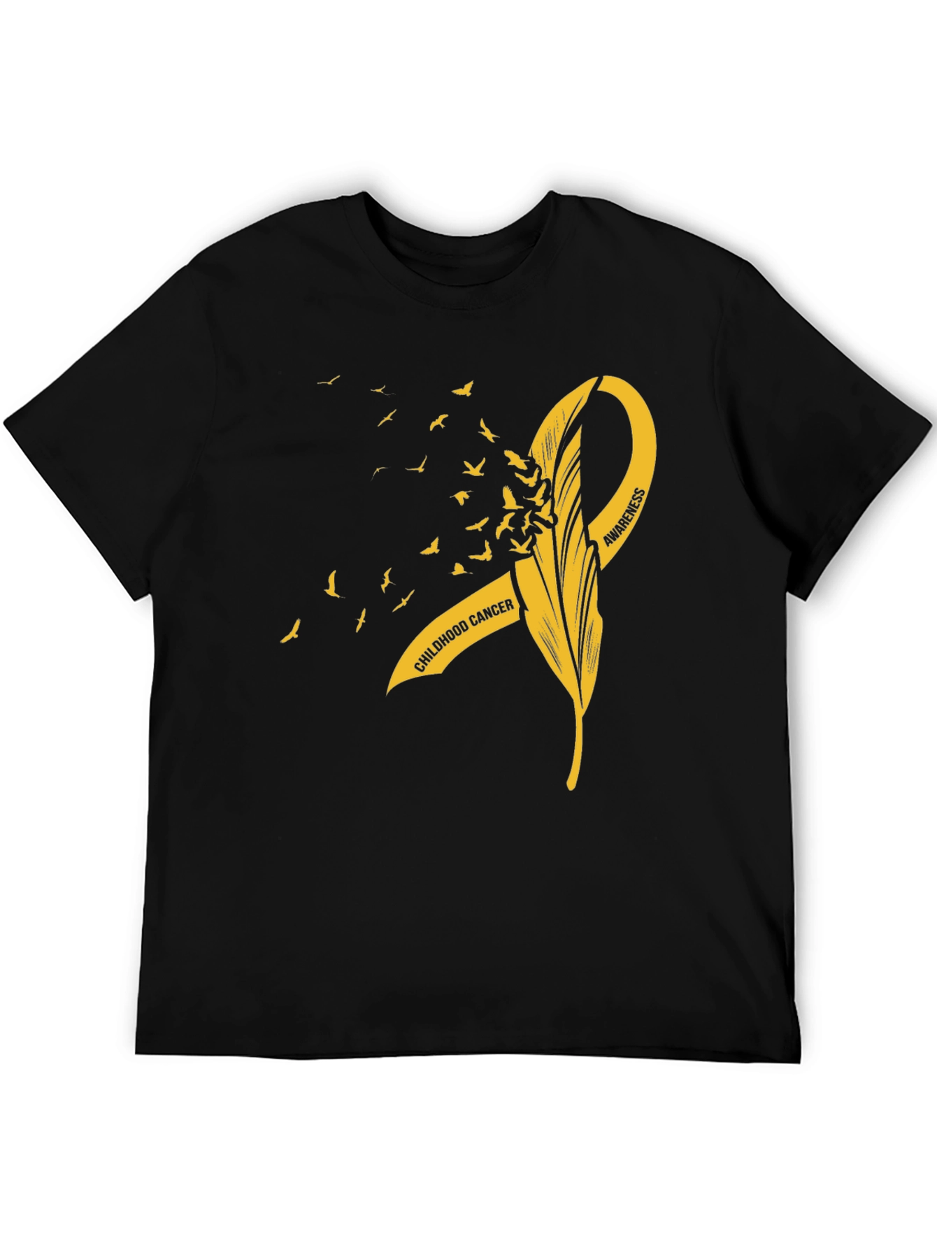 Childhood Cancer Awareness T-Shirt - Gold Ribbon