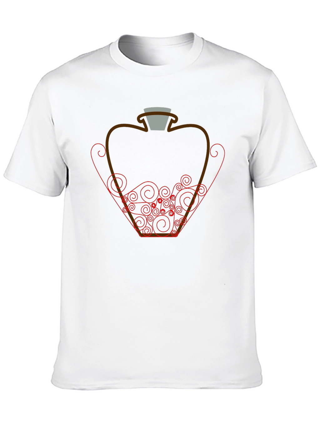 Potion Bottle Graphic Tee - Black Cotton Shirt
