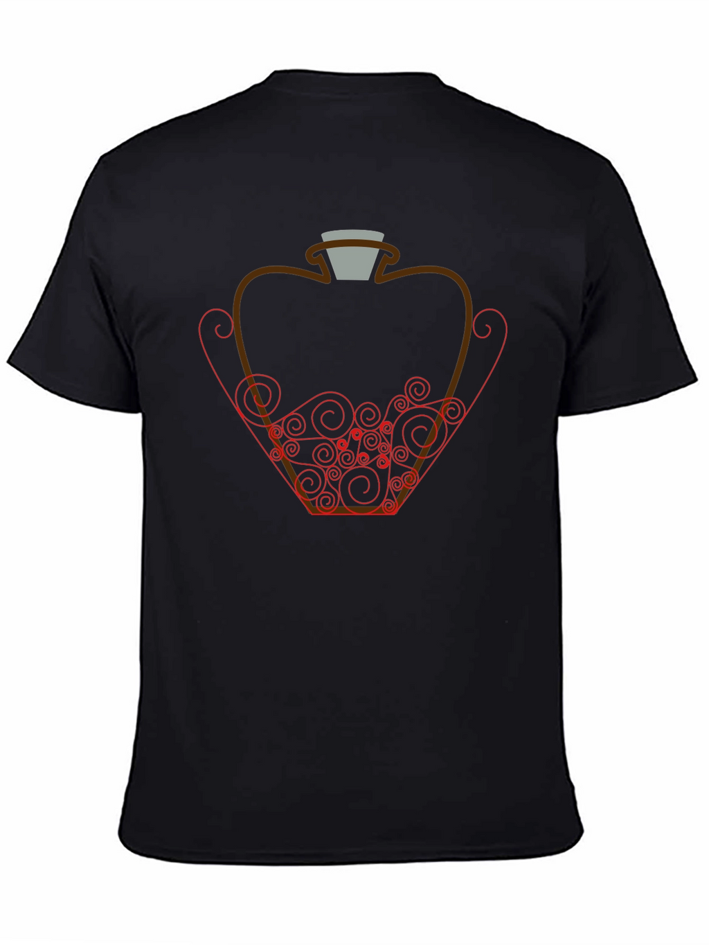 Potion Bottle Graphic Tee - Black Cotton Shirt