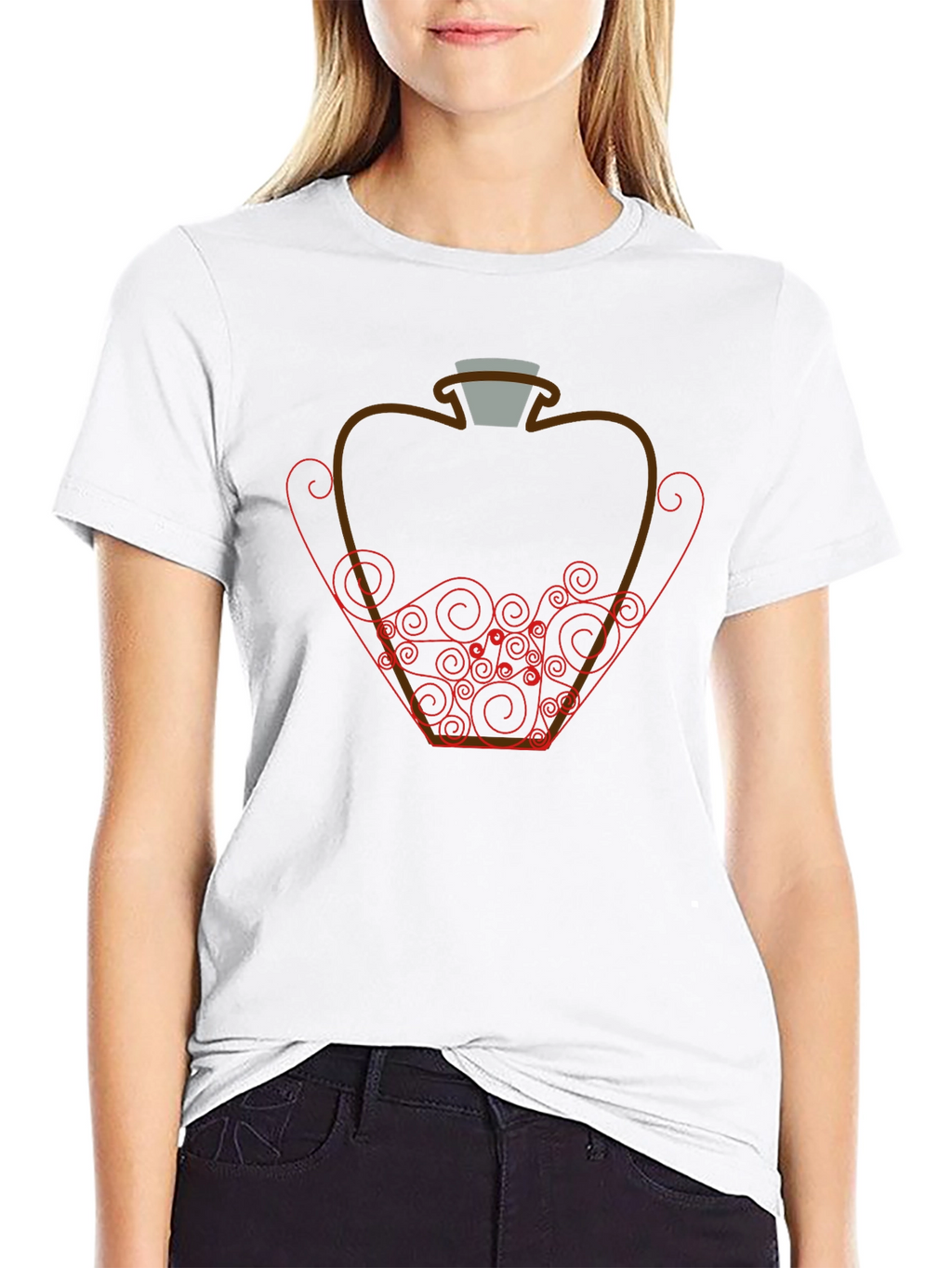 Potion Bottle Graphic Tee - Black Cotton Shirt