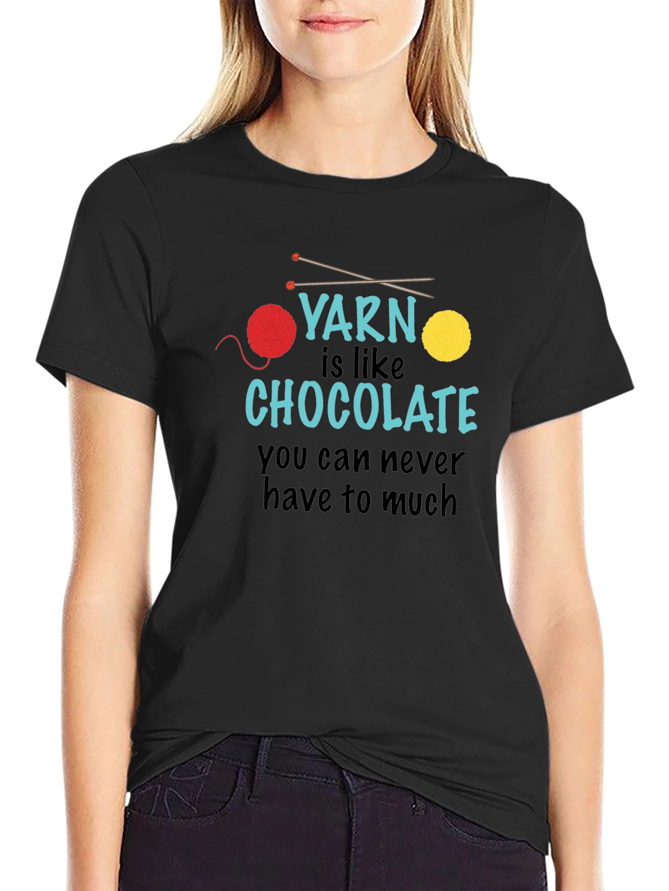 Yarn is Like Chocolate T-Shirt - Knitting Lover Tee