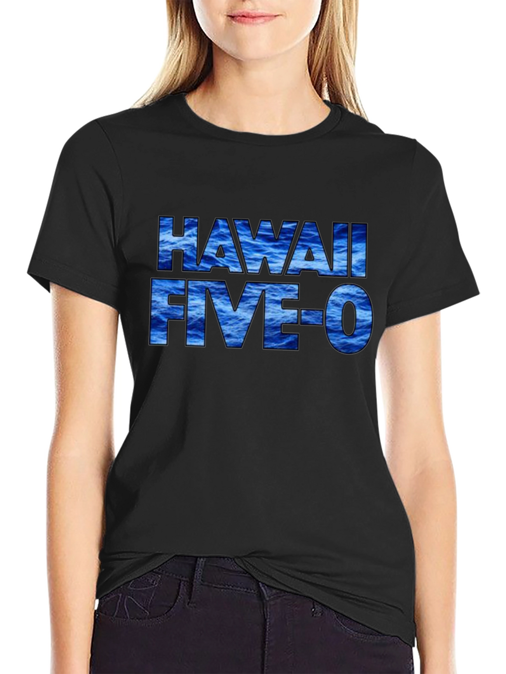 Hawaii Five-O Wave T-Shirt Black