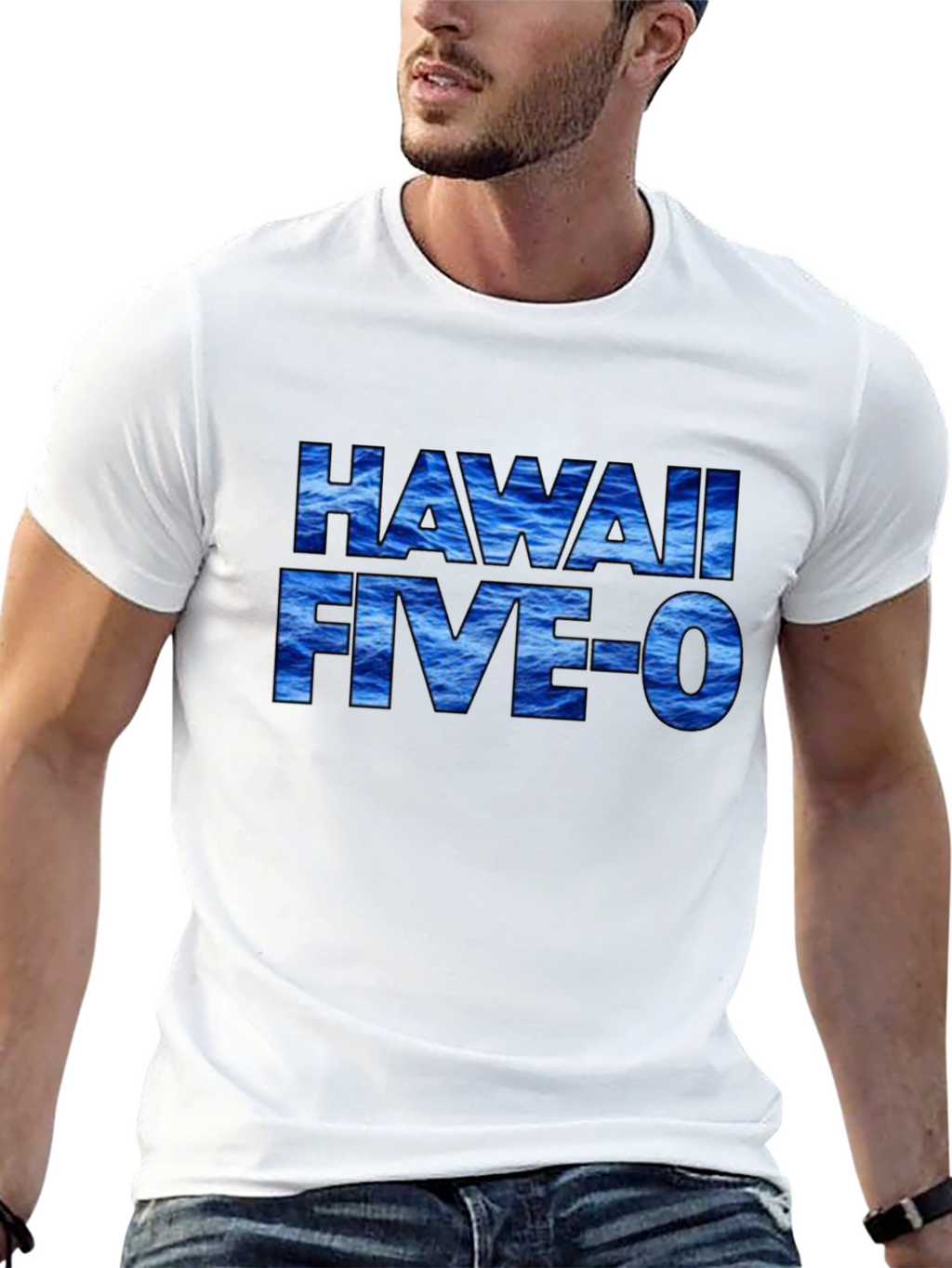Hawaii Five-O Wave T-Shirt Black