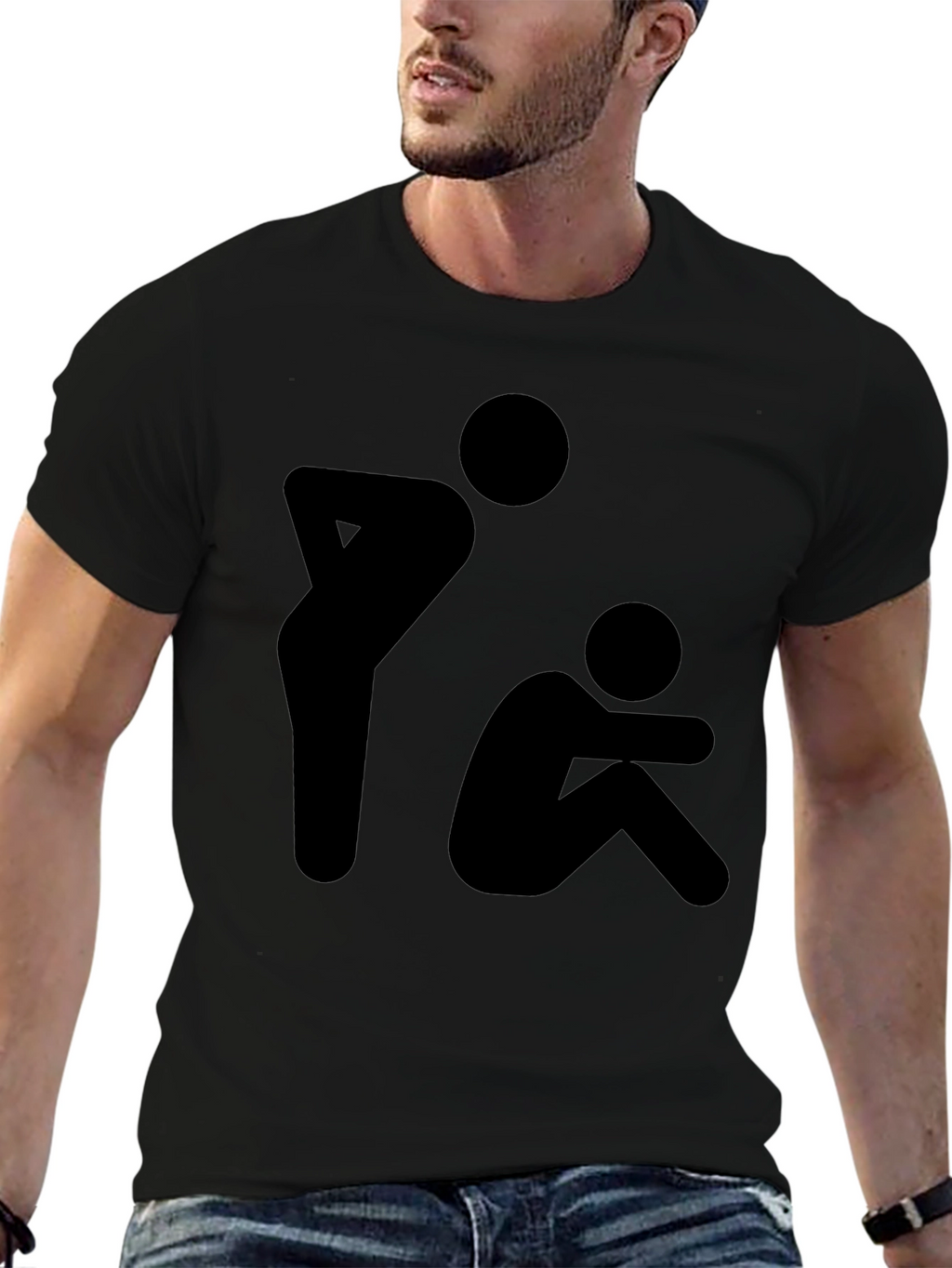 Silhouette Graphic T-Shirt - Black