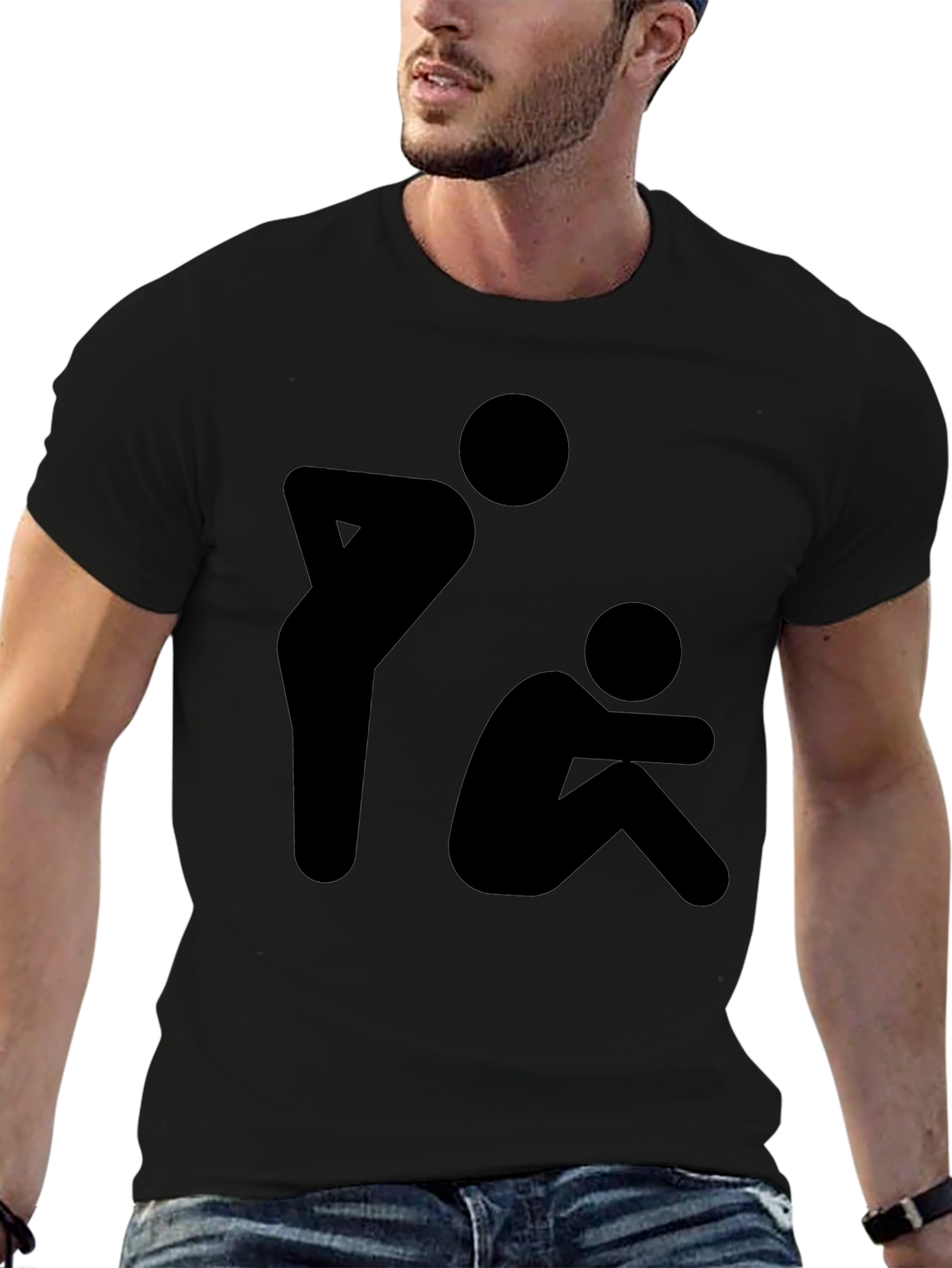 Silhouette Graphic T-Shirt - Black